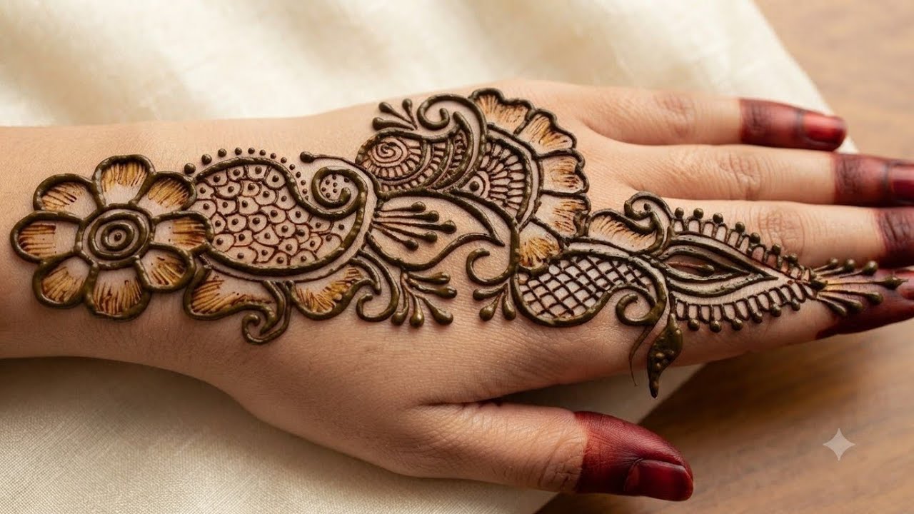 Simple mahendi disign for beginners #mehndi 