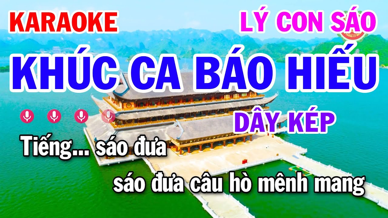 Karaoke Khúc Ca Báo Hiếu || Lý Con Sáo Dây Kép