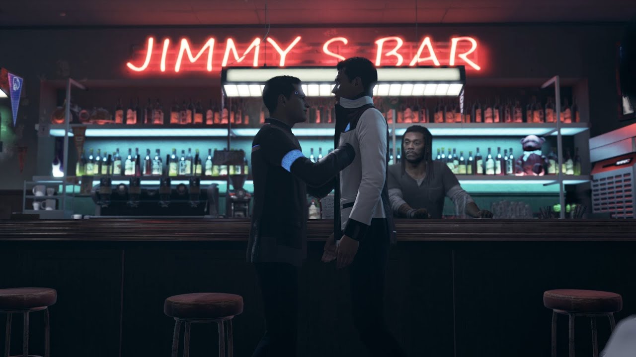 RK-900 Connor meets RK-800 Connor in Jimmy's Bar. Detroit: Become Human MOD Model Swap