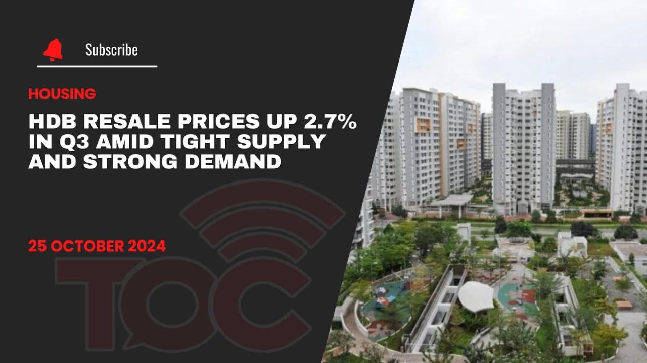 HDB resale prices up 2.7% in Q3 amid tight supply and strong demand