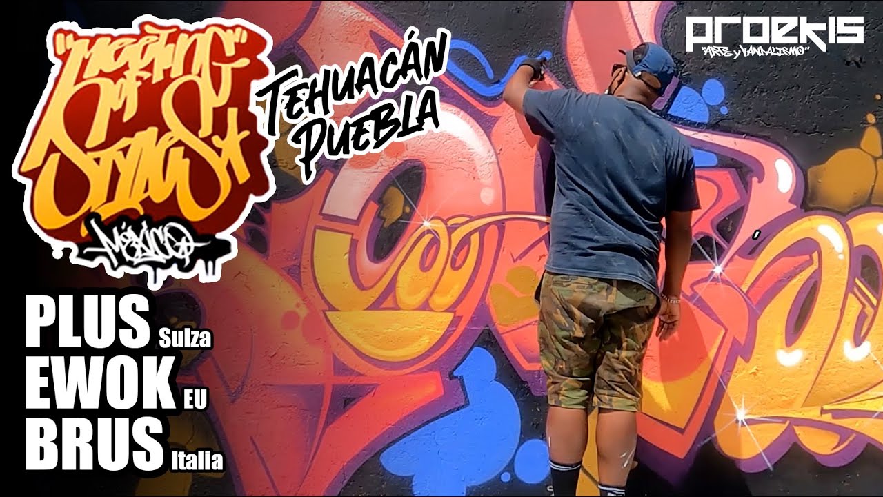 GRAFFITI Internacional con Plus, Ewok & Brus en el Meeting of styles Tehuacán, Puebla/2021 🇲🇽
