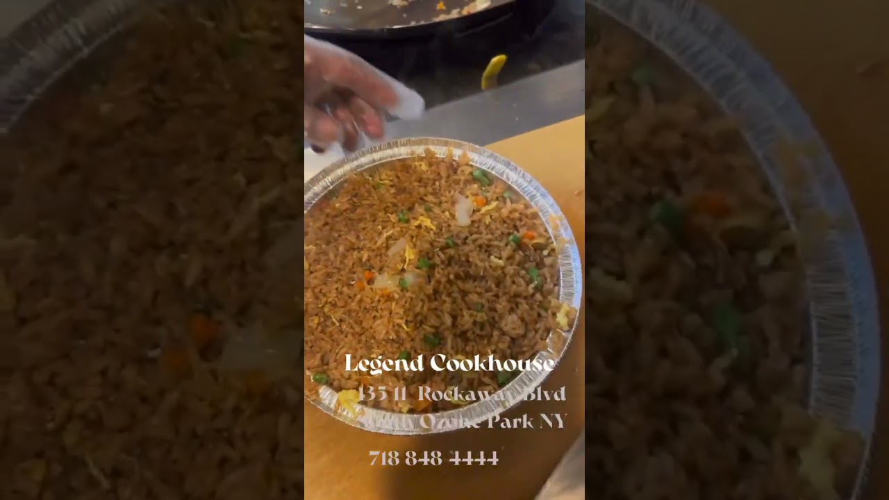 Making Guyanese  Chinese Fried Rice at Legend Cookhouse