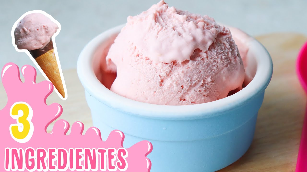 El HELADO de FRUTA mas CREMOSO con solo 3 INGREDIENTES - Helado Casero Sin Maquina