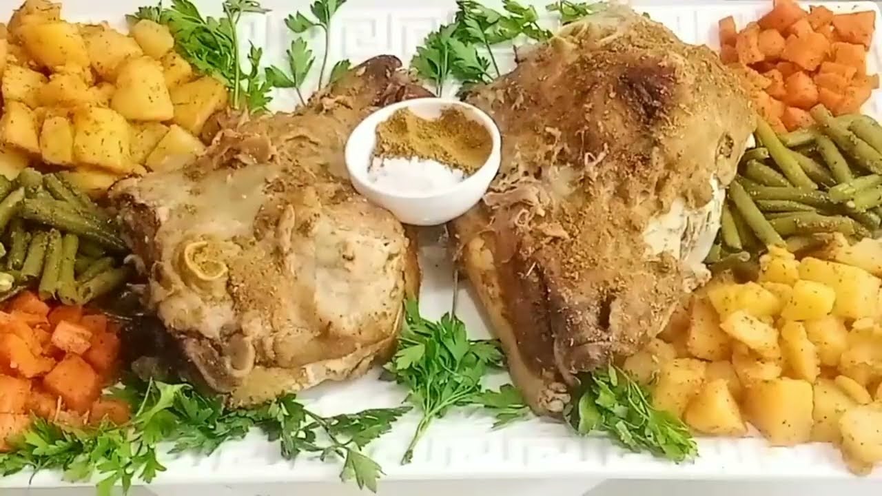📢بلا كسكاس وصداع راس طايب زبدة ولا قطرة ماء رأس خروف مبخر بأسهل وأسرع طريقه مع خضر فدقائق