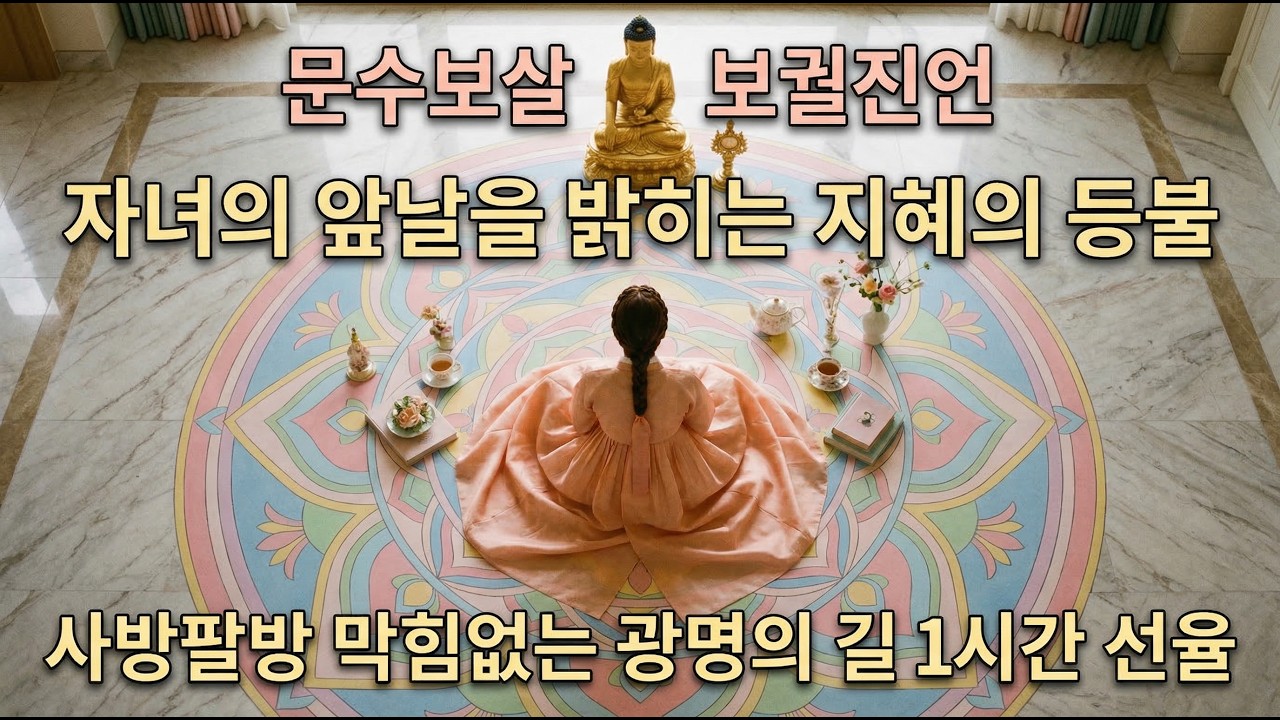 [문수보살 보궐진언] 시험 합격과 자녀의 앞날을 밝히는 지혜의 등불 | 사방팔방 막힘없는 광명의 길 1시간 선율