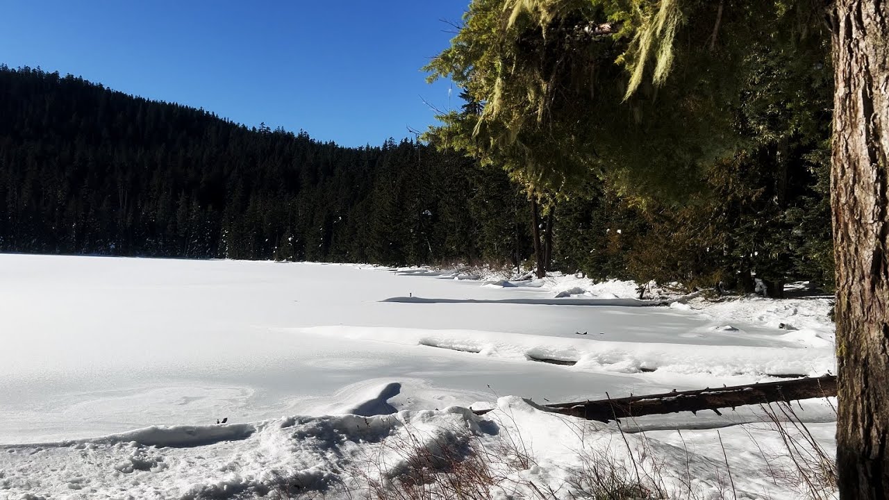 (4K UHD) WINTER SNOW HIKING HIGHLIGHTS - Approach to Lower & Upper Twin Lakes! | Mount Hood | Oregon