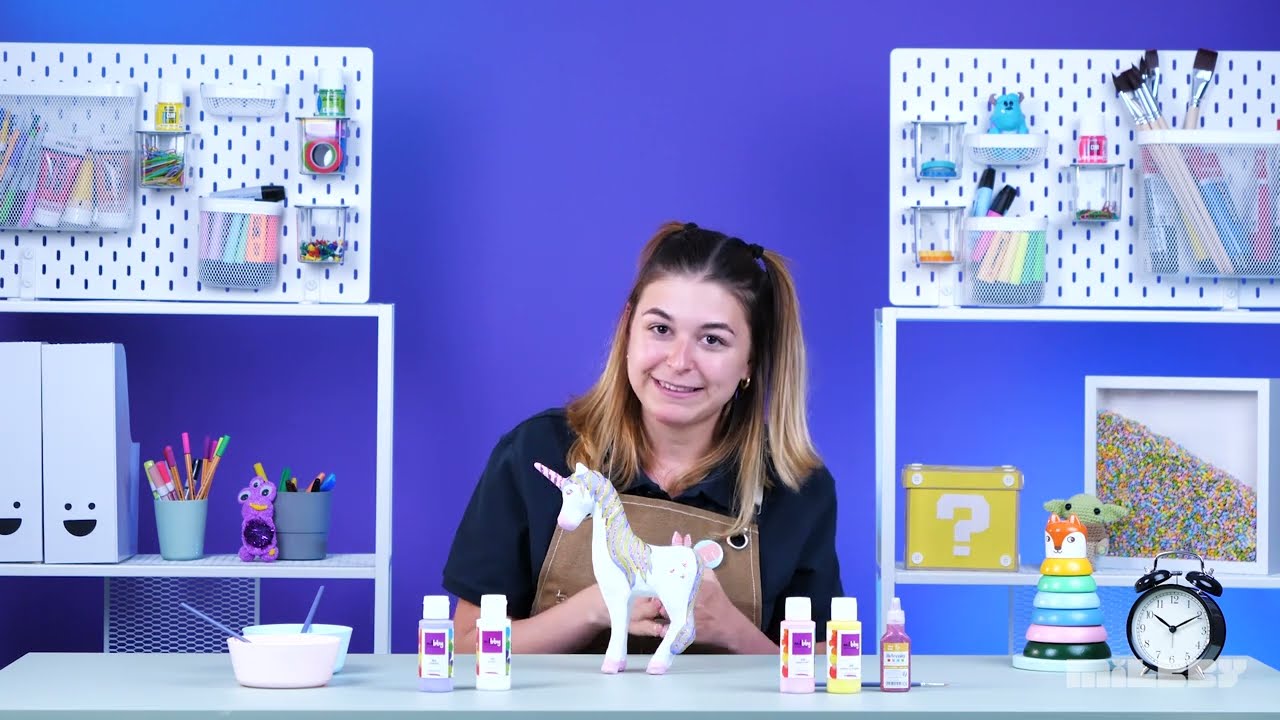 Utiliza la PINTURA ACRÍLICA con estas manualidades para los más PEQUEÑOS. ¡Unicornio de colores!