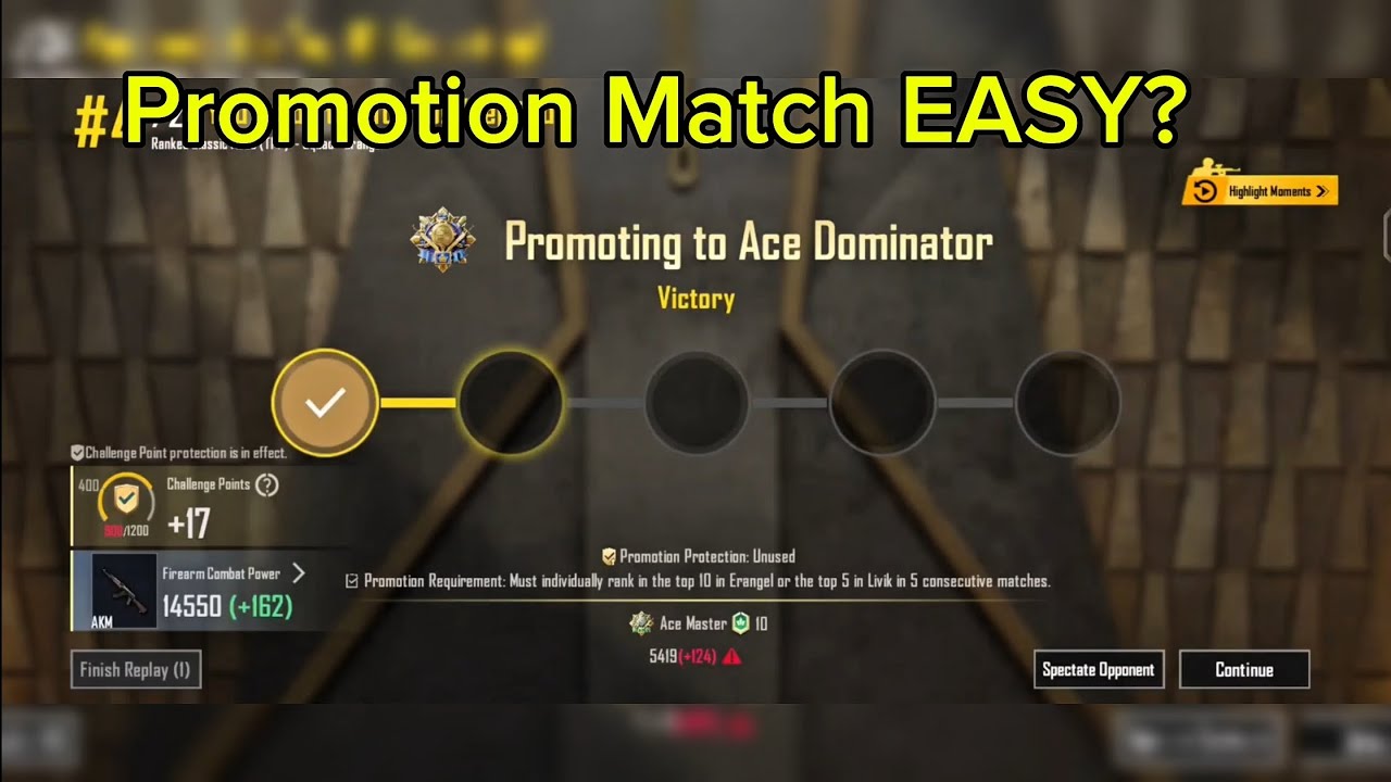 Ace Dominator Promotion Match Kaise Clear Kare | BGMI