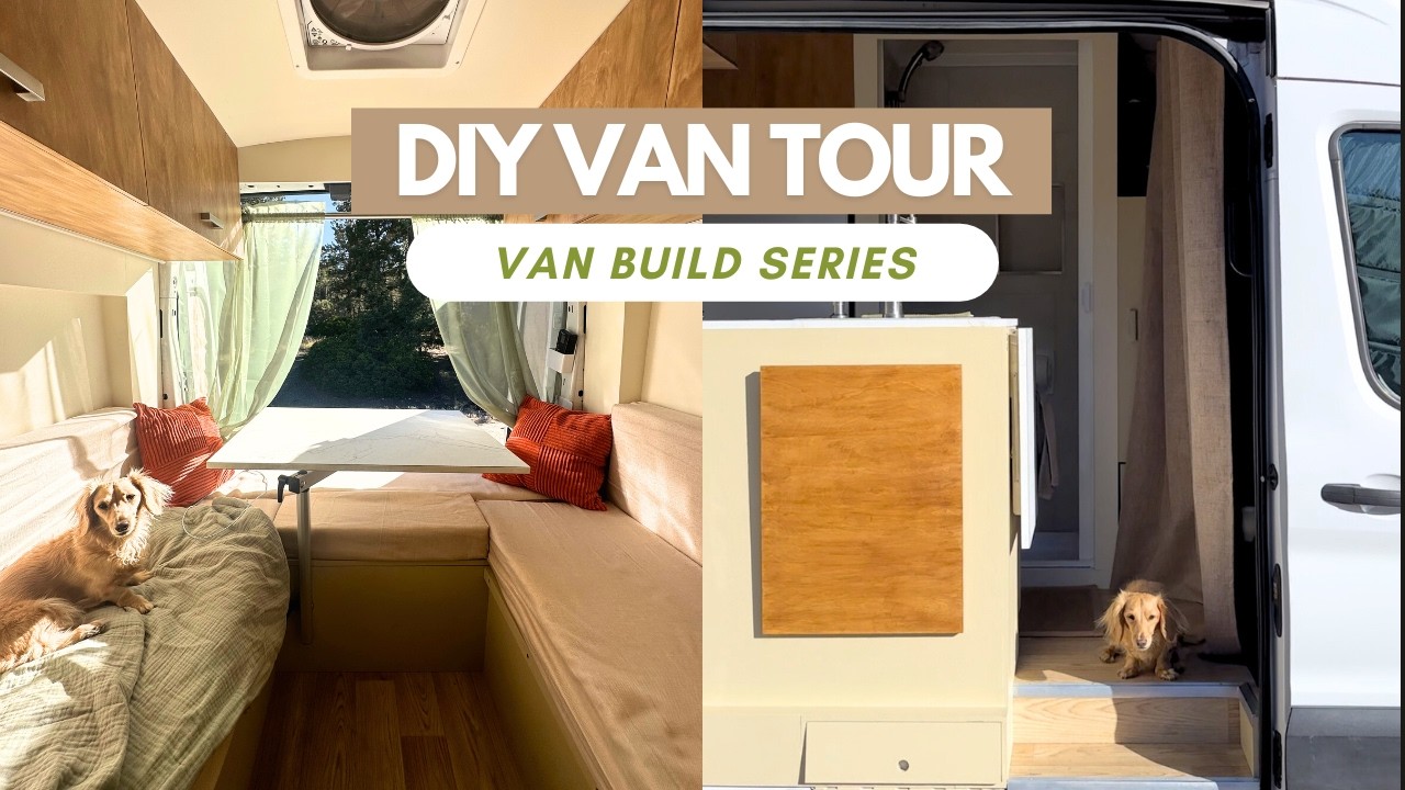 NEW Van Tour | DIY Van Conversion w/ Shower, Dinette Bench/Bed, Bumpouts, Solar (Ford Transit)