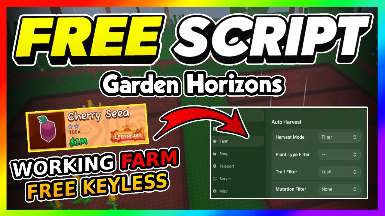 Garden Horizons Script *NO KEY* - DUPE SEEDS, AUTOFARM, AUTO PLANT + MORE!