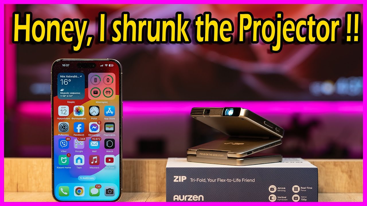 World&rsquo;s Smallest Foldable DLP Projector &ndash; Aurzen ZIP