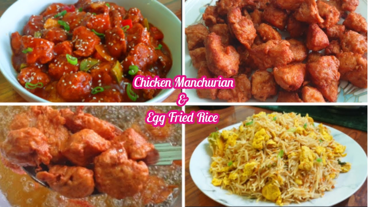 Chicken Manchurian and Egg Fried Rice \ Chicken Manchurian \ Egg Fried Rice \ Resturant style \ 2025