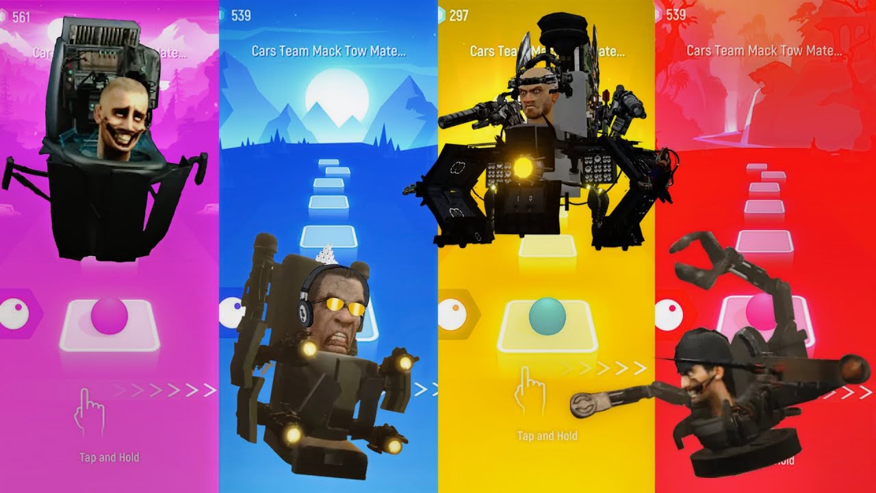 🎶 Who Will Win? Skibidi Toilet🆚Skibidi Toilet🆚Skibidi Toilet - Tiles Hop EDM Rush Gameplay.