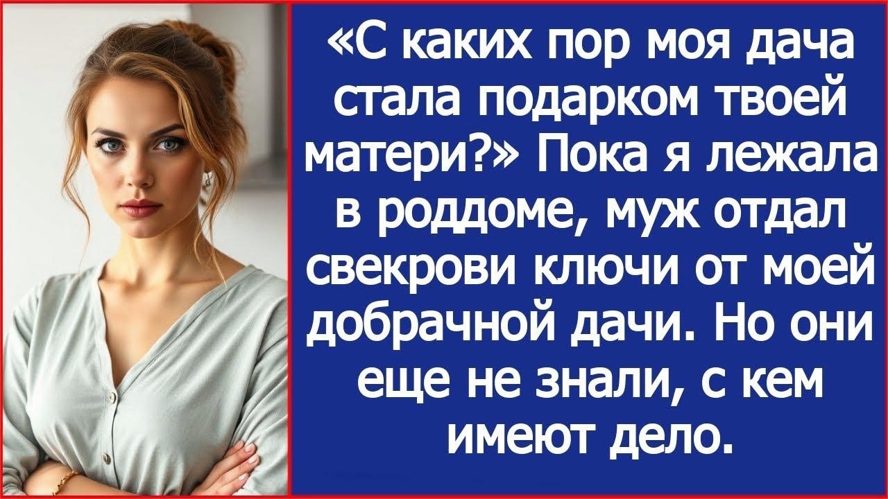 «С каких пор моя дача стала подарком твоей матери » Удивилась я после выписки из роддома