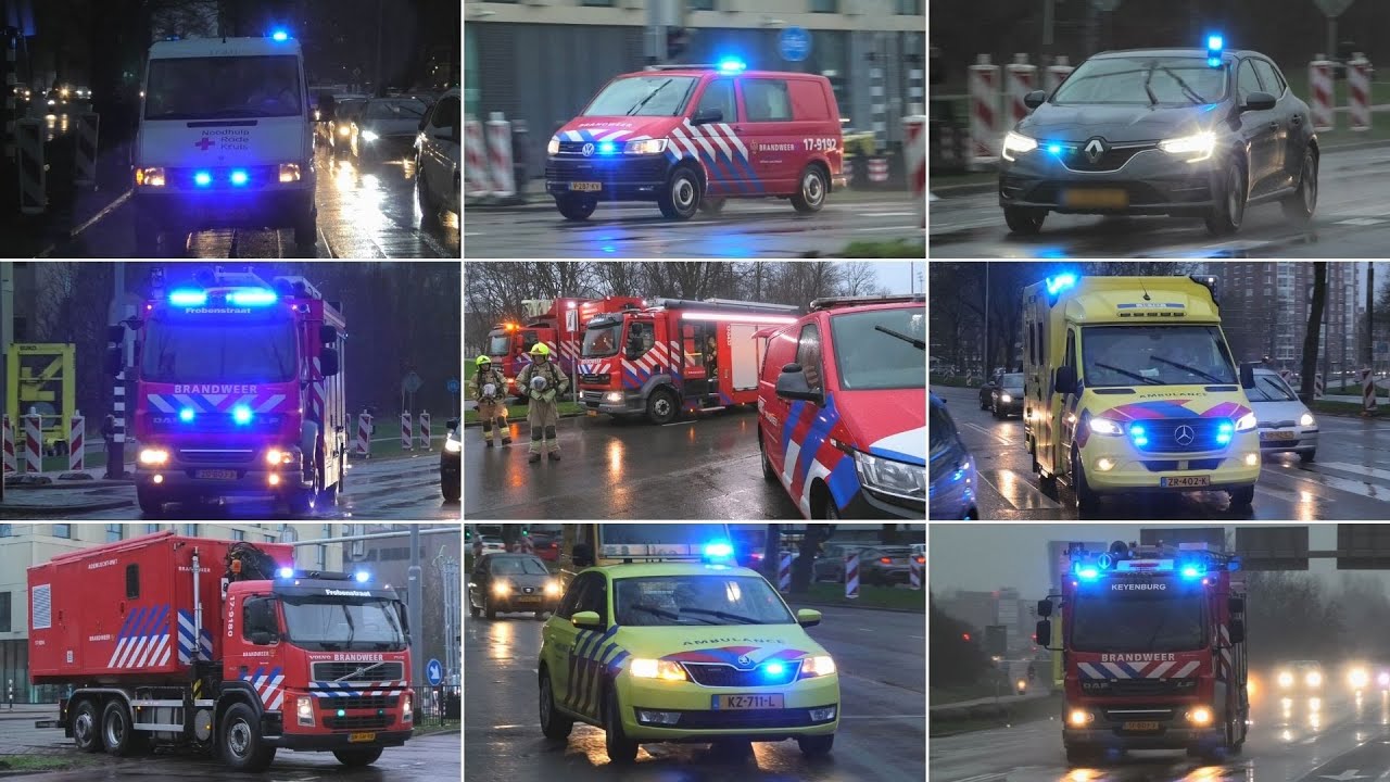 [GRIP 1] Hulpdiensten massaal uitgerukt voor Zeer Grote Brand in Seniorenflat in Rotterdam-De Esch!