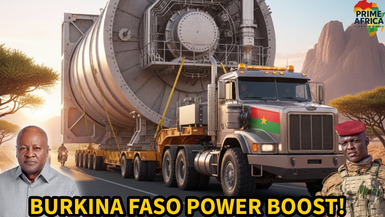 MEGA POWER PLANT FINALLY ARRIVES IN BURKINA FASO FROM GHANA 