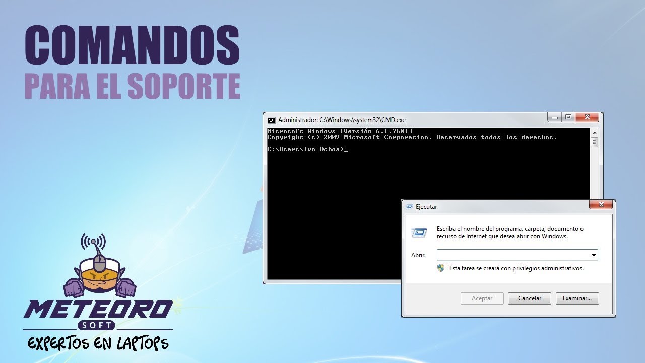 Comandos Windows para el Soporte T&eacute;cnico