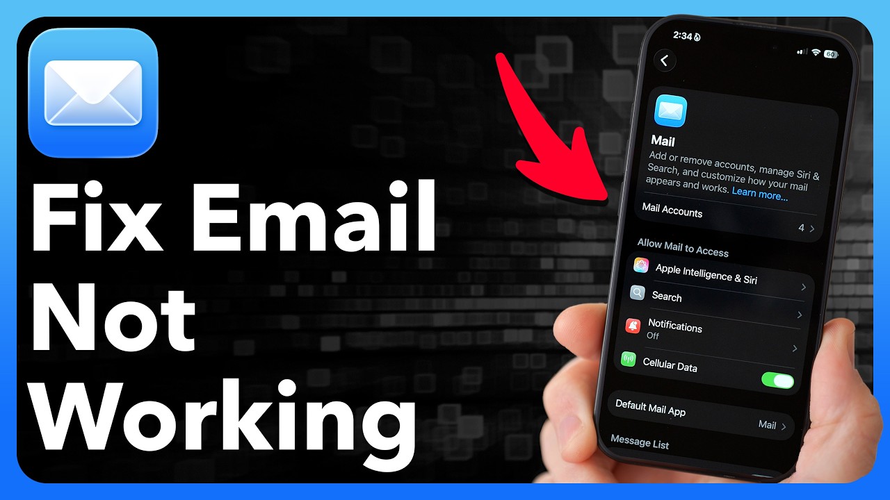 Как исправить проблему с неработающей электронной почтой на iPhone