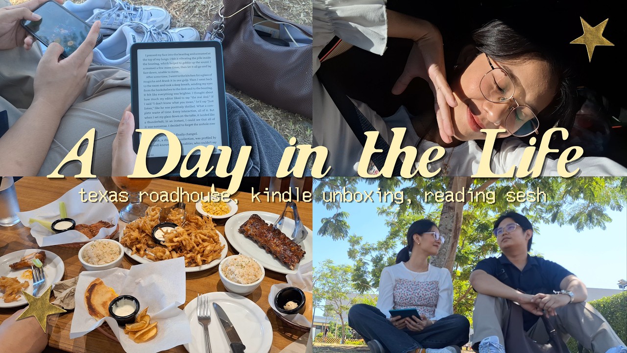 Один день из жизни с участием Крифи: торговые центры Ayala, распаковка Kindle, чтение под елкой 📖🌳✨