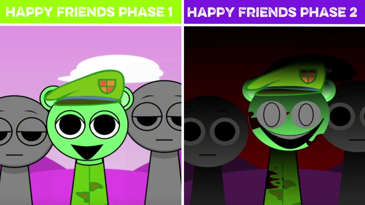 New Mode Sprunki Happy Friends Phase 1 x Phase 2