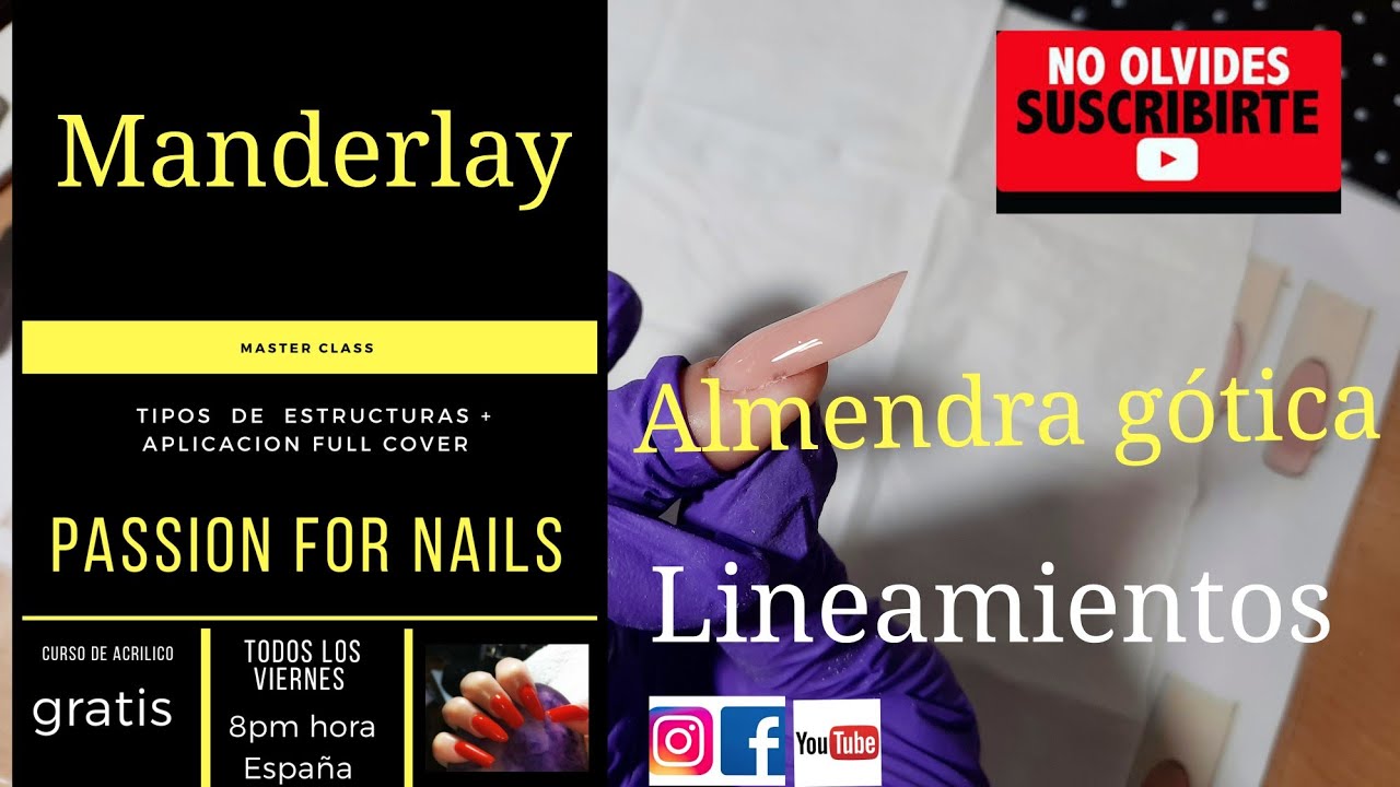 ⚠️💅Punta manderlay💅⚠️ (lineamientos y aplicación)clase 5