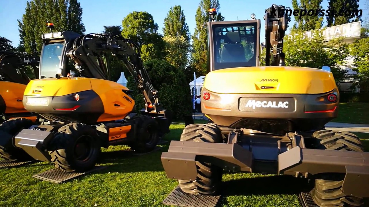 Mecalac introduced new wheeled excavators at Annecy on May 2017. Konepörssi was present.