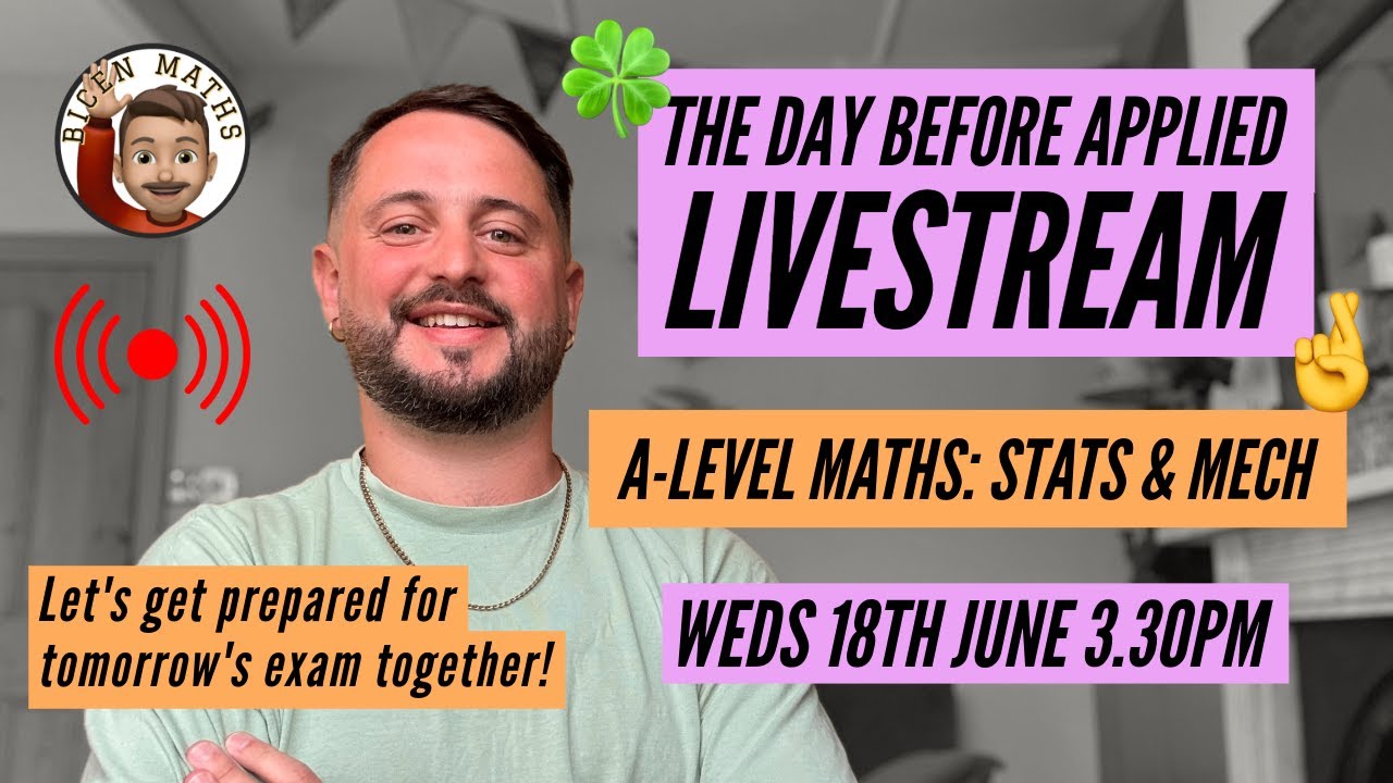 Прямая трансляция экзамена №3 по математике уровня A-Level 📈 [Bicen Maths Live 📹] Среда, 18 июня,...