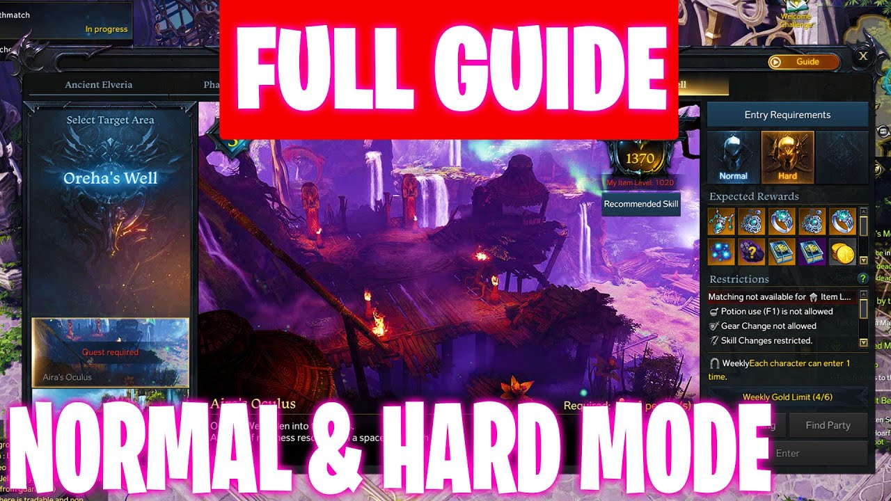 Aira's oculus Mechanics lost ark Guide [Normal + Hard mode]