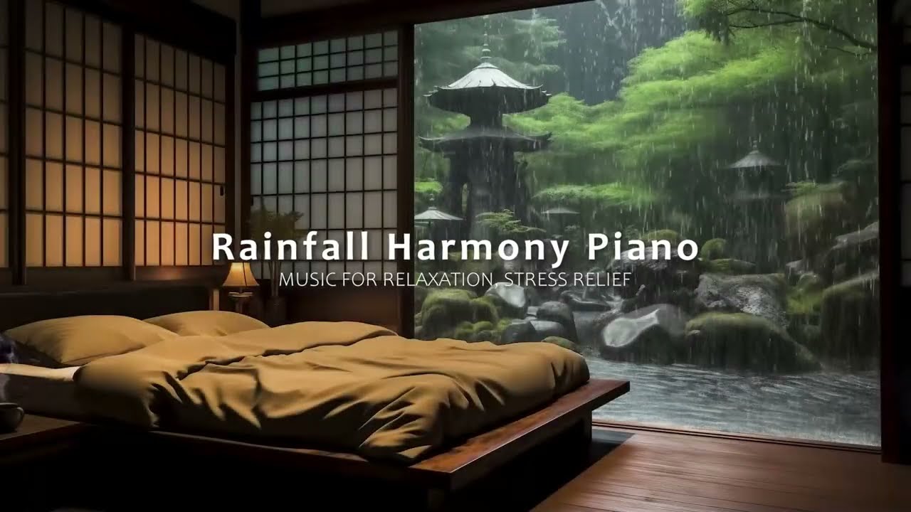 Piano and rain sounds for sleepless nights after a long day - helps you fall asleep more easily.