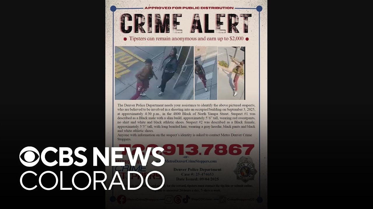 Denver police issue crime alerts for two shootings where the suspects remain on the run