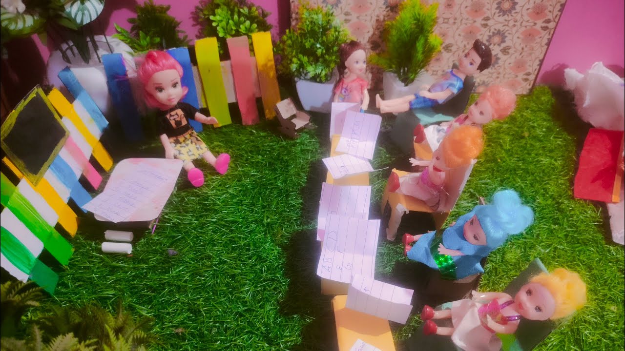 Barbie dolls story #barbie doll school #all Day routine 