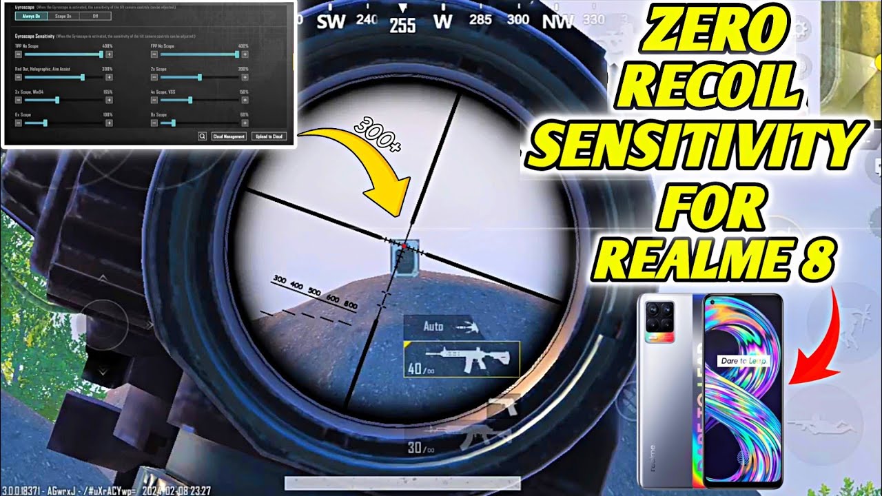 Realme 8 3.0 Update Zero Recoil Sensitivity For Bgmi / Realme 8 Bgmi Sensitivity/Realme 8 Pubg Sensi