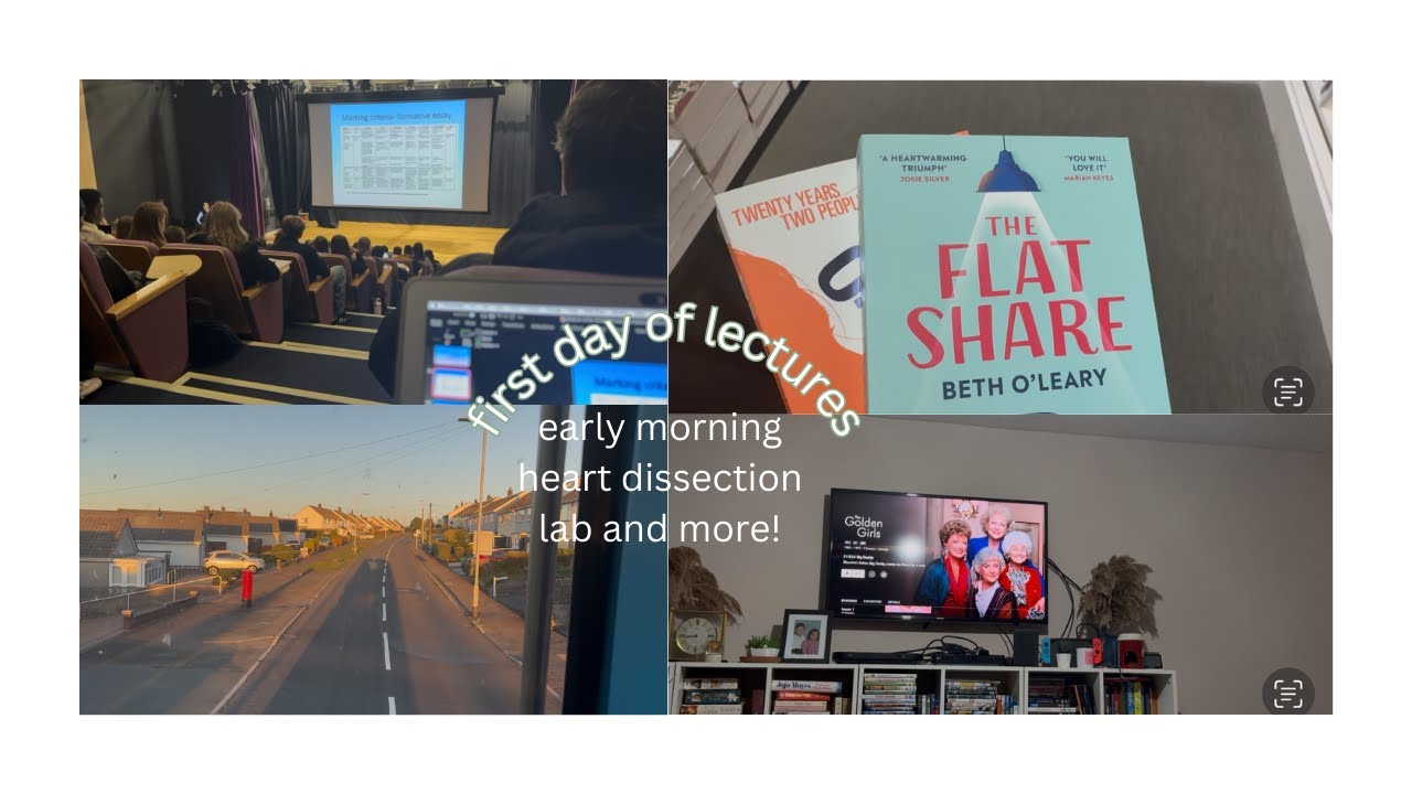 my first day of lectures: early morning, heart dissection lab and more!
