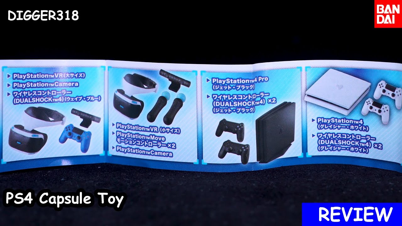 PS4 VR PlayStation Gashapon Collection Bandai Toy Review 4K