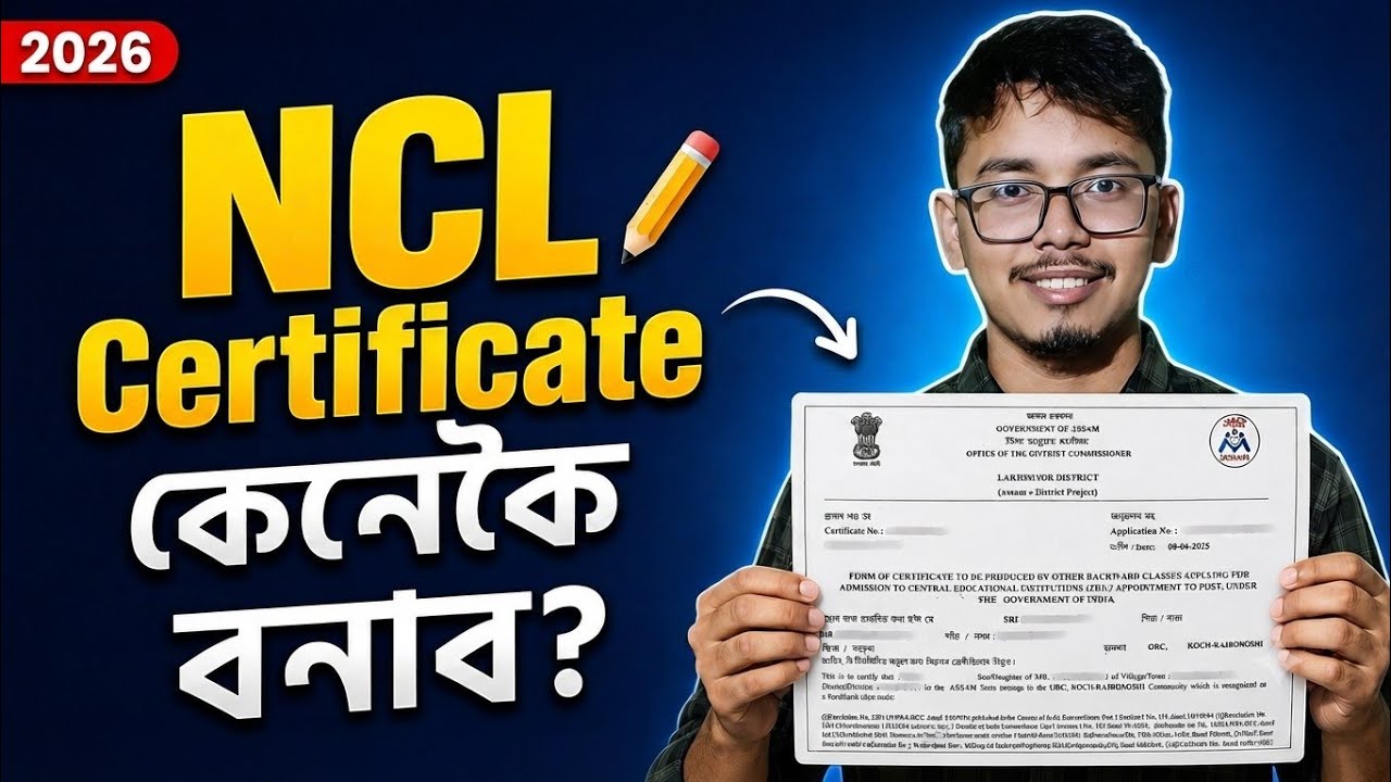 OBC NCL Certificate Online Apply 2026 🔥| Sewa Setu | সম্পূৰ্ণ অনলাইন প্ৰক্ৰিয়া ✅