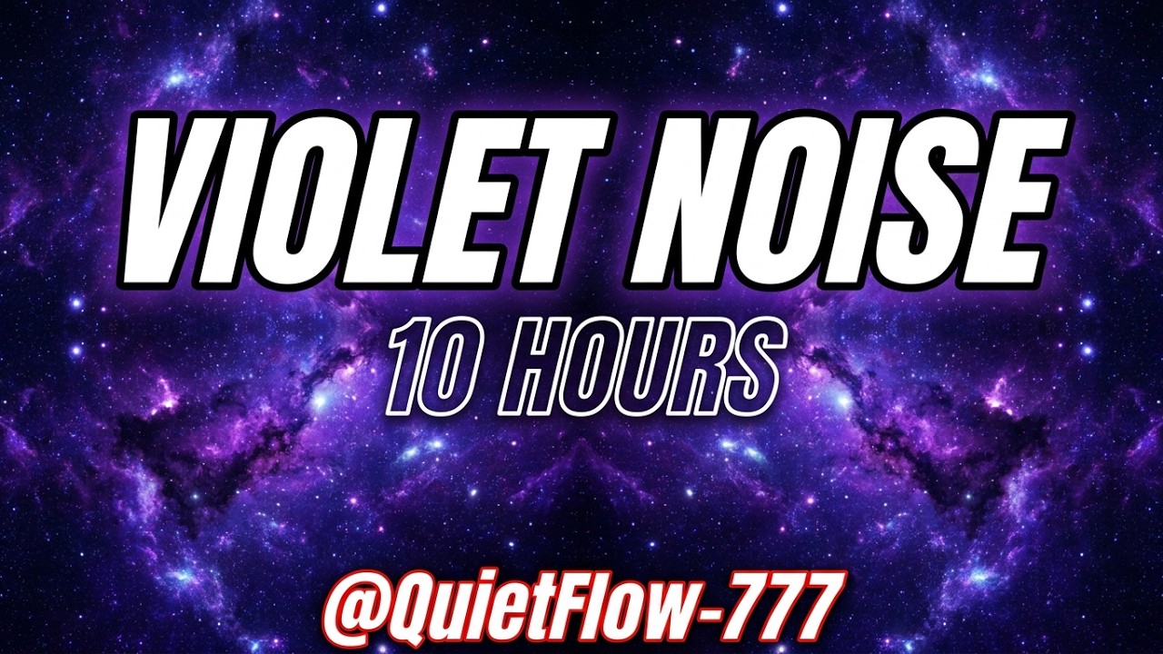 10 Hours of Violet Noise for Deep Focus & Sound Masking 💜 Black Screen | Quiet Flow