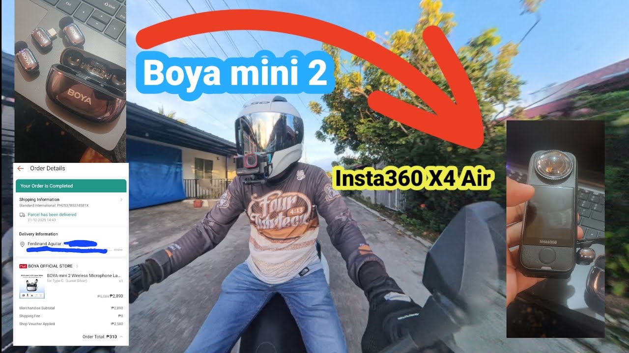 BOYA mini 2 on my Insta360 X4 Air | BIG voucher ni BOYA on SHOPEE.. Thank you BOYA!
