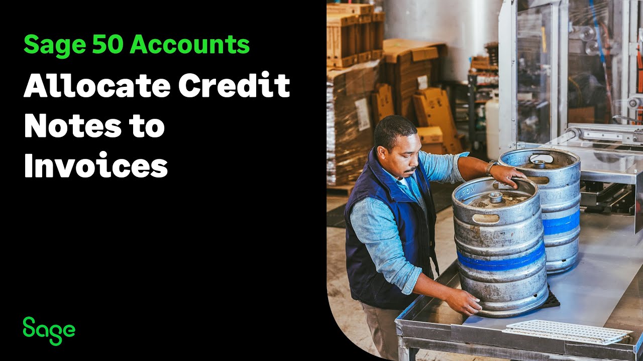 Sage 50 Accounts (UK): Allocate credit notes to invoices