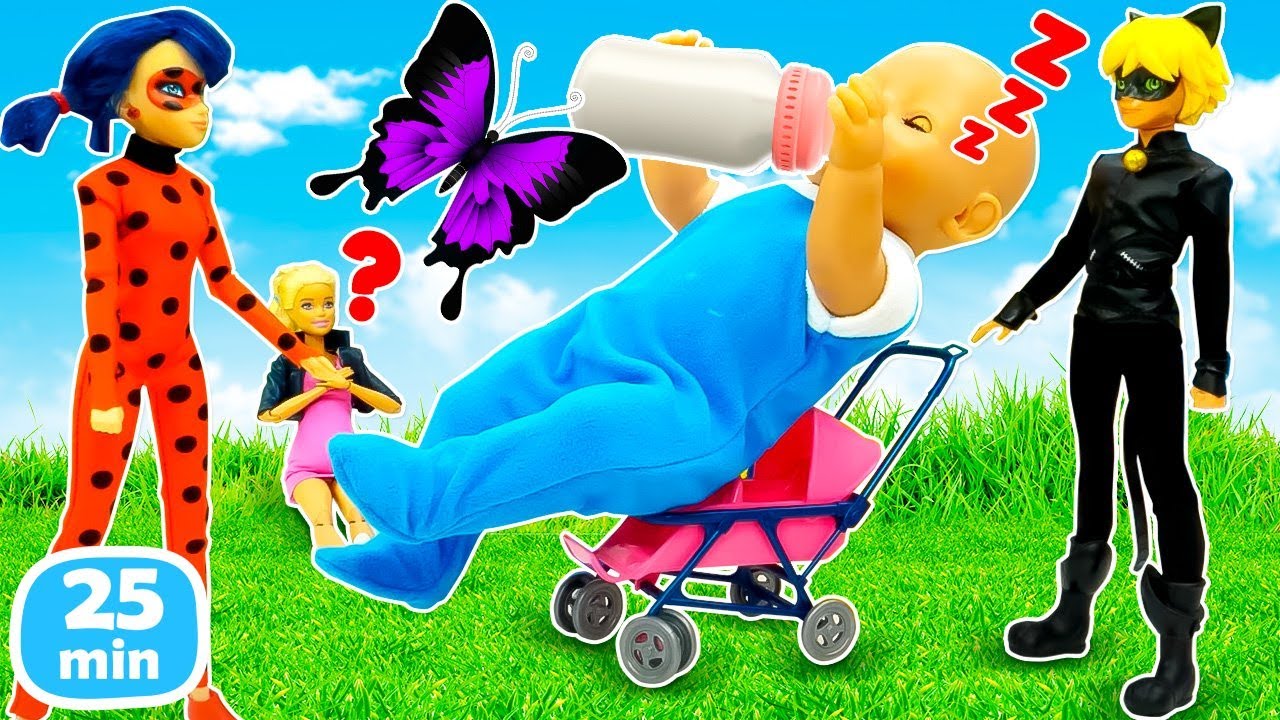 🐞✨ Ladybug und Cat Noir – Helden im Einsatz! Die besten Abenteuer als Puppenvideo 🎬