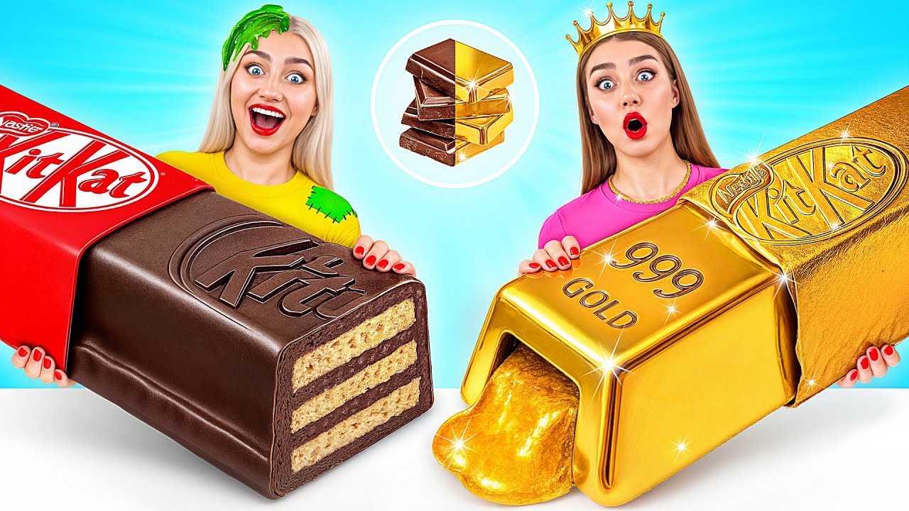 Челлендж. Шоколадная Еда vs Настоящая еда | Кухонные Войны от Super Hyper DO