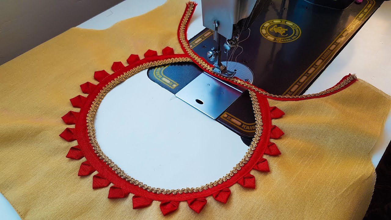 Blouse Neck Back Patch Work Design Cutting and Stitching 2019