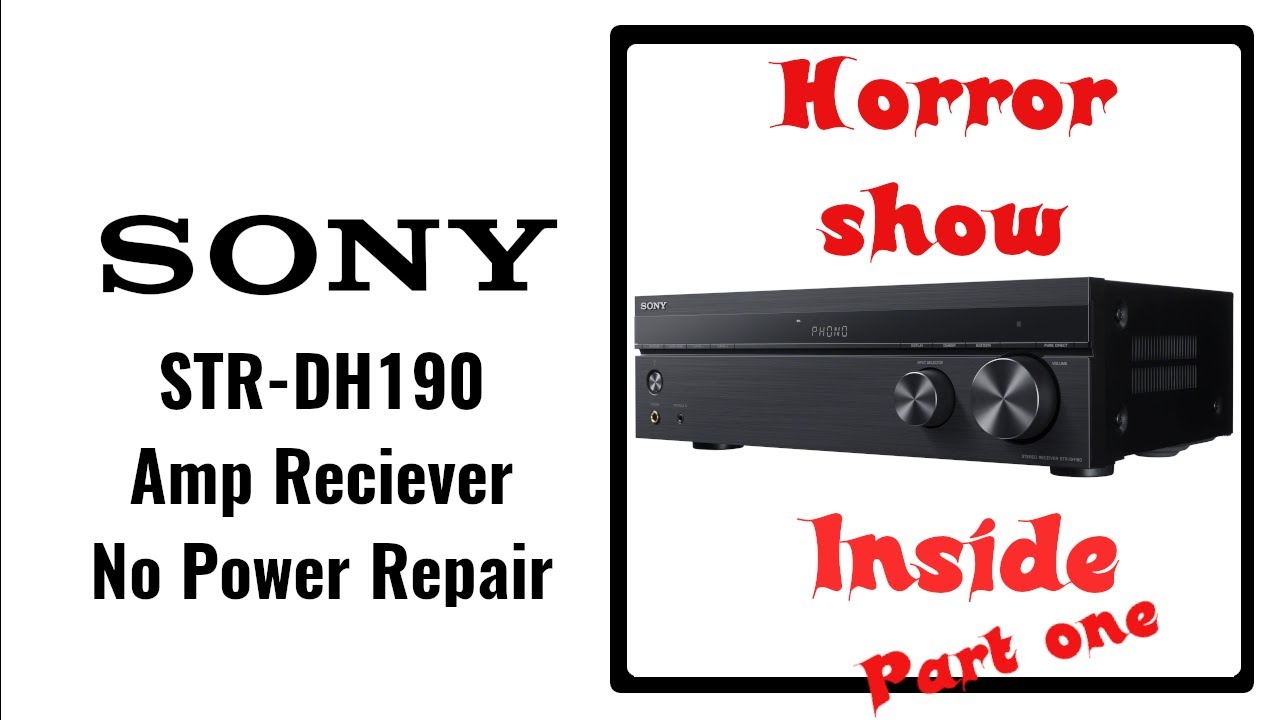 Sony STR-DH190 amplifier receiver no display fault repair. Cracked main board common problem?