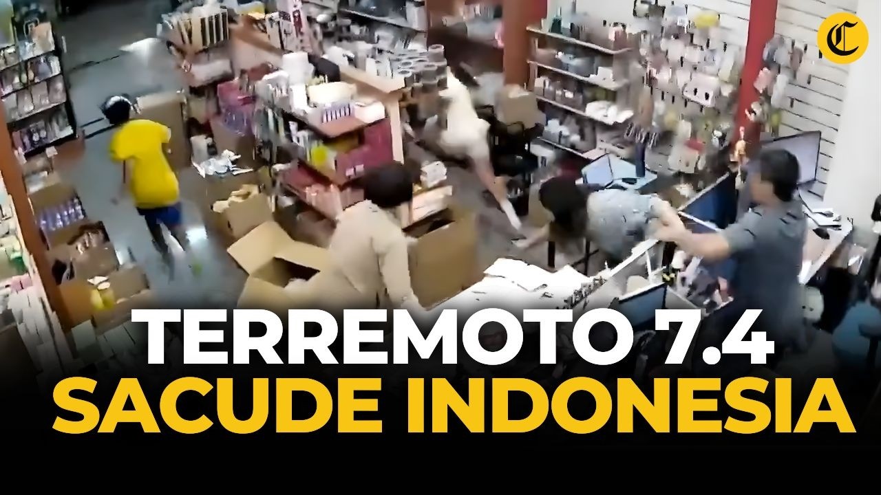 Im&aacute;genes del terremoto de 7.4 en Indonesia que deja un muerto y colaps&oacute; edificios | El Comercio
