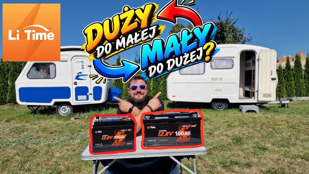#255 Mały Akumulator do Dużej Przyczepki ??? LiTime 100Ah 1280Wh LiFePO4 Bluetooth !!!