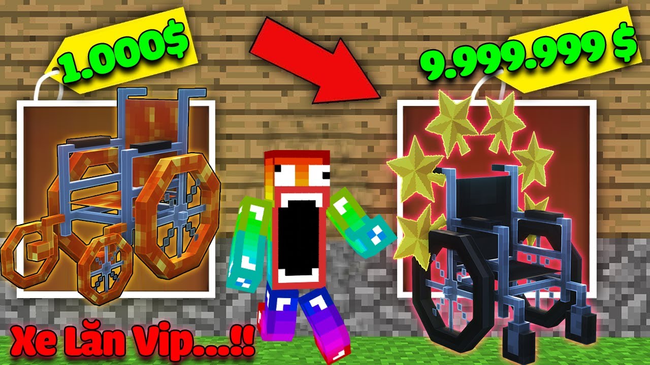 MINI GAME : CUỘC THI ĐUA XE LĂN VIP NHẤT ** NOOB CÓ XE LĂN VŨ TRỤ SIÊU TỐC ĐỘ BAY XA 2000 MÉT