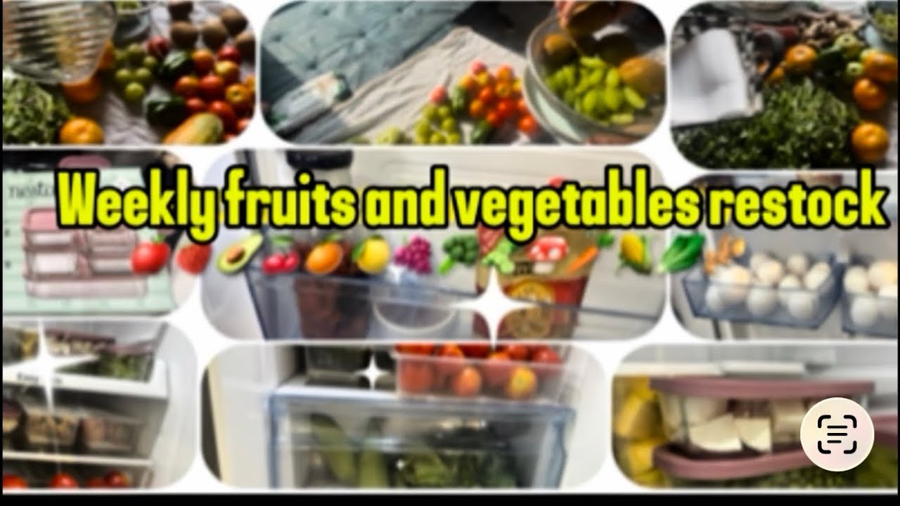 Weekly Fruits & Veggies Restock 🍎 🥬🥕🍓🥑🍒Healthy & Aesthetic Grocery Haul 