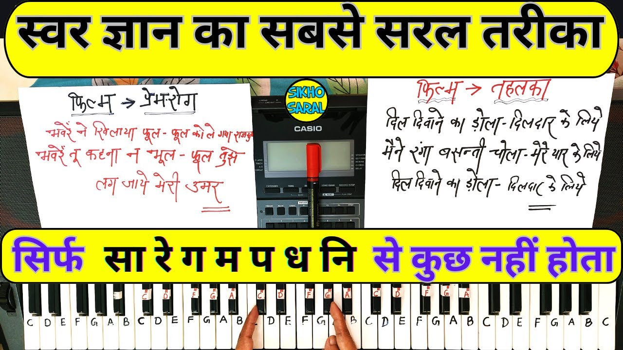 ऐसे होता है स्वर ज्ञान | स्वर ज्ञान करने का सबसे सरल तरीका - हज़ारों गाने खुद से बजाइये इस ट्रिक से