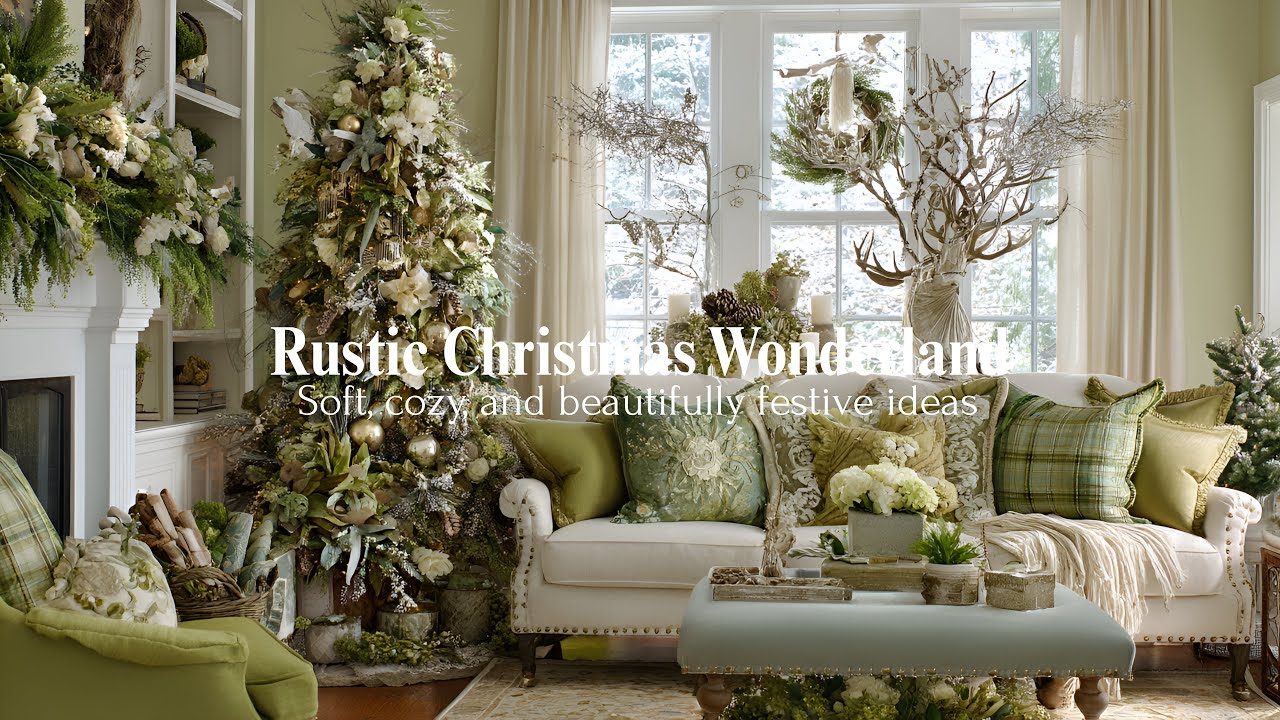 Rustic Christmas Wonderland 2025 🎄| Cozy, Homey Green & Cream Decorating