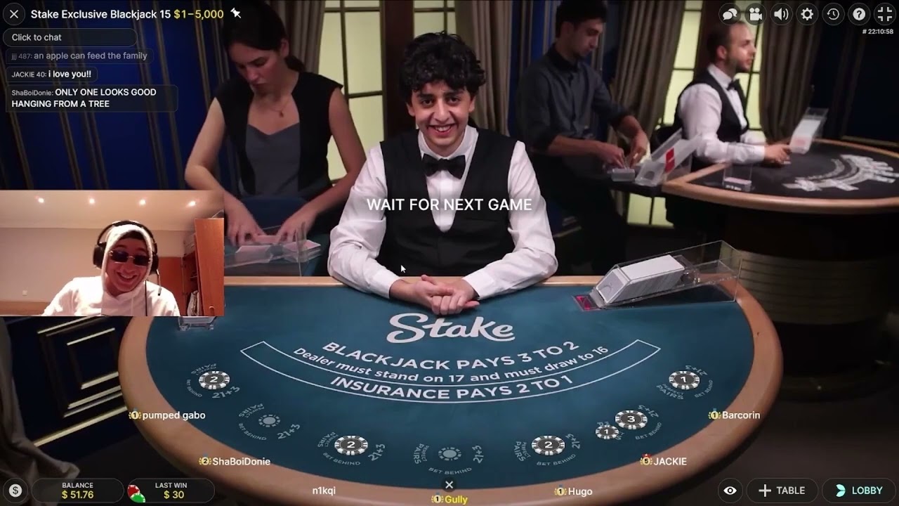 Stake Blackjack Funny Moments 1 (DEALER BREAKS CHARACTER)