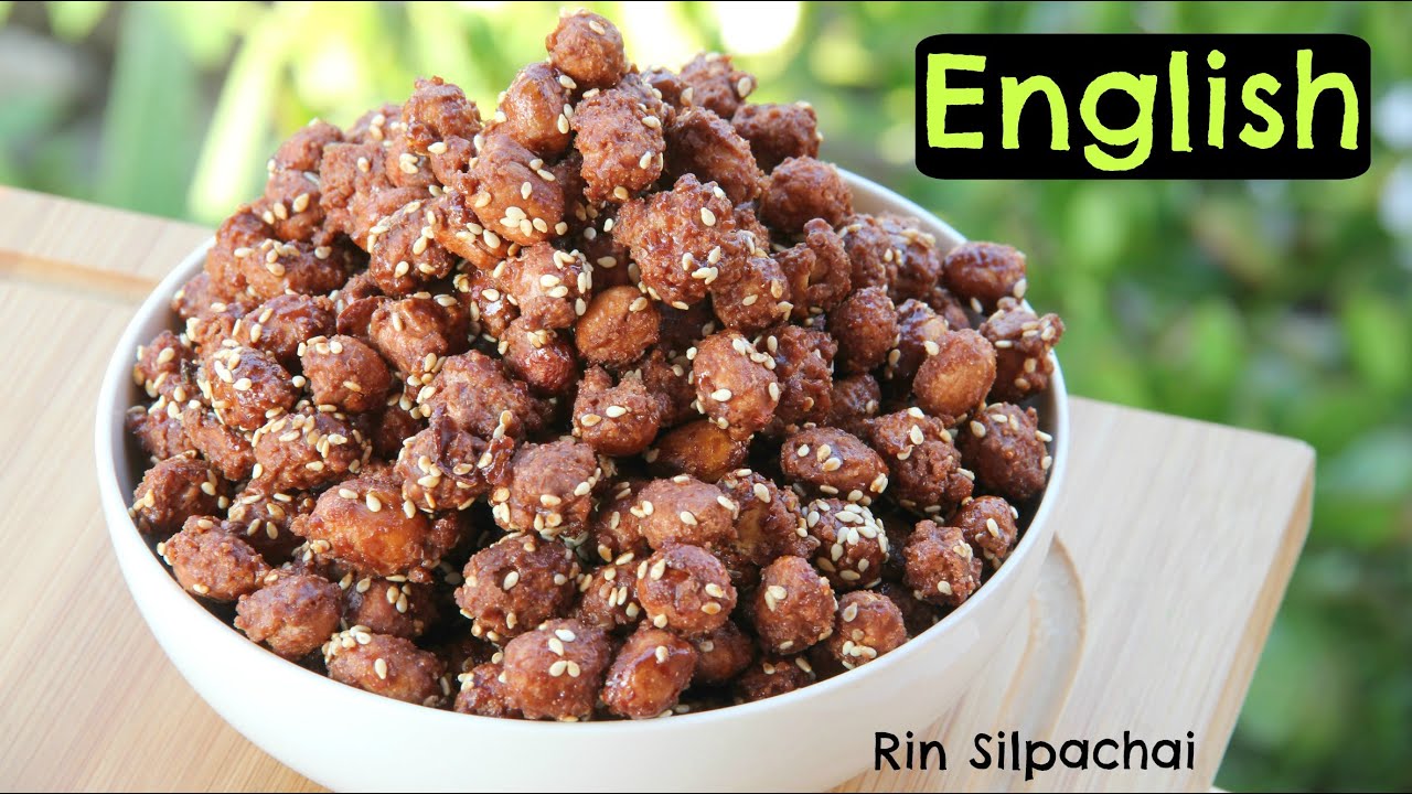 How to make Thai Candied Peanuts ถั่วกรอบแก้วแสนอร่อย English Audio
